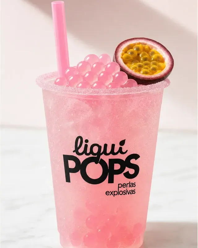 Bubble tea com pérolas explosivas LiquiPops