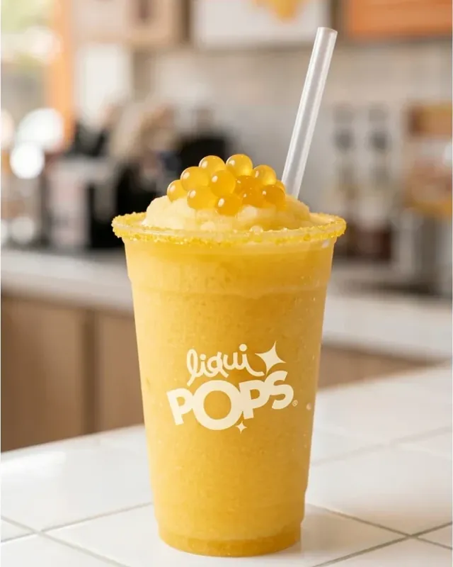 Raspadinha sabor maracujá com pérolas explosivas LiquiPops