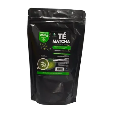 Pacote de mistura em pó para chá matcha